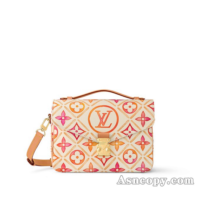 ルイヴィトンモノグラム･タイル ポシェット･メティス MMショルダーバッグ  M11461コーラル