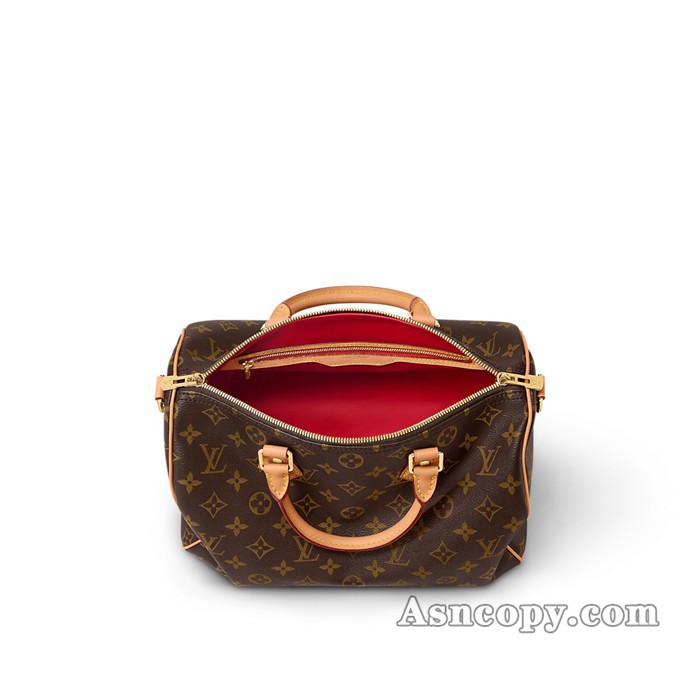 ルイヴィトンモノグラムスピーディ・バンドリエール 30 ソフトショルダーバッグ M11945モノグラム・レッド