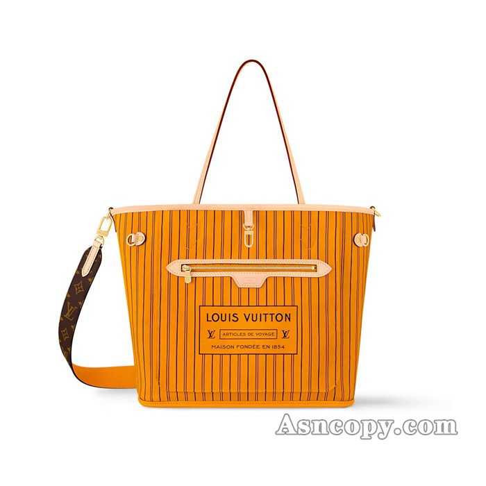 ルイヴィトンモノグラムネヴァーフル･インサイドアウト MMトートバッグ  M11947ジョーヌ サフラン