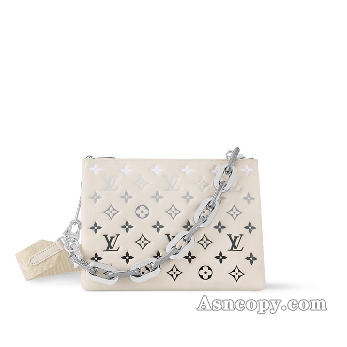 ルイヴィトンモノグラム･パターンクッサン PMショルダーバッグ  M11986クレーム / グレー