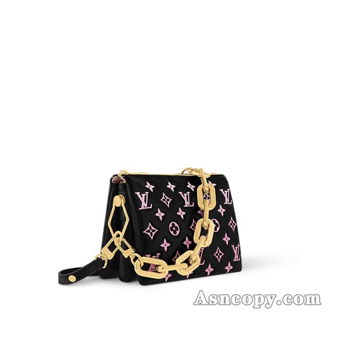 ルイヴィトンモノグラム・パターンクッサン BBショルダーバッグ M12159ブラック / ピンク