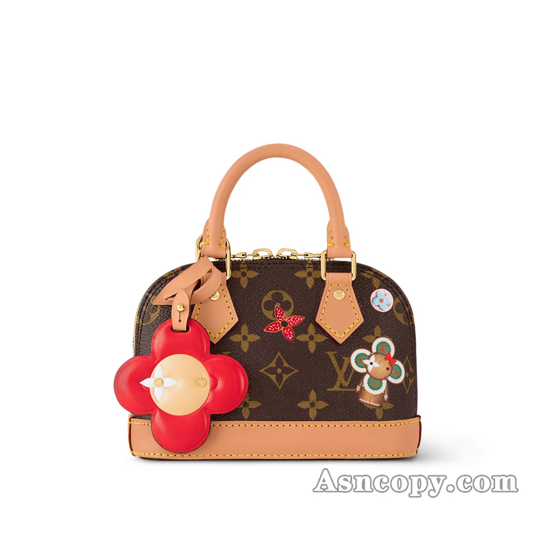 ルイヴィトンモノグラムナノ･ディアヌショルダーバッグ  M12199モノグラム / キャンディ レッド