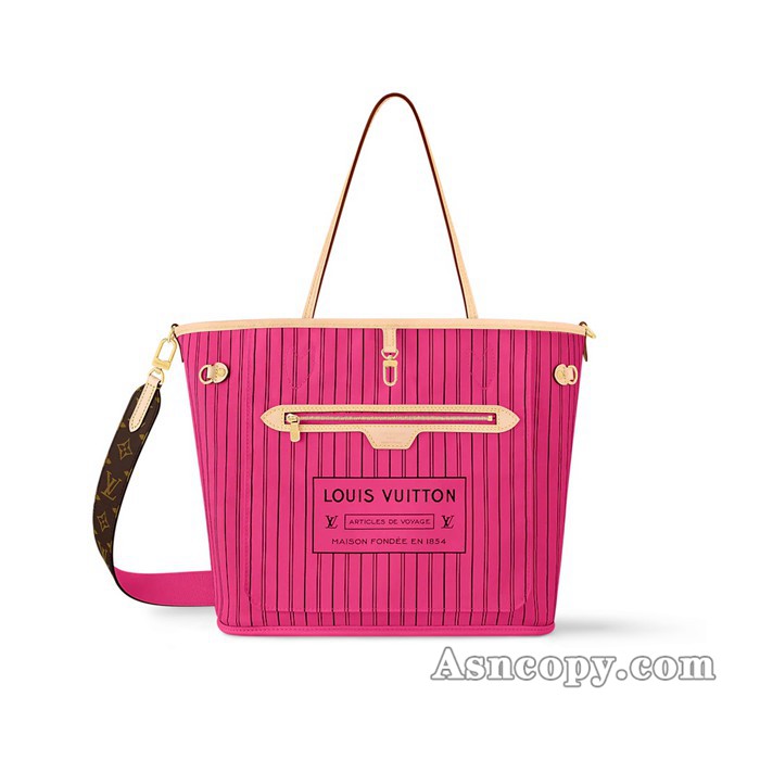 ルイヴィトンモノグラムネヴァーフル･インサイドアウト MMトートバッグ  M12257ローズ ポンディシェリ