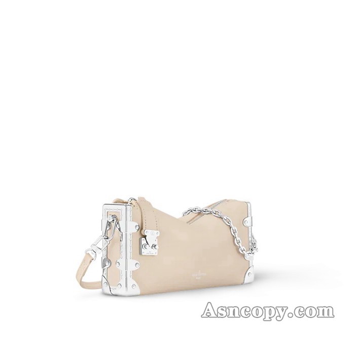 ルイヴィトンカーフレザースリム トランクショルダーバッグ  M12560ヴァニーユ