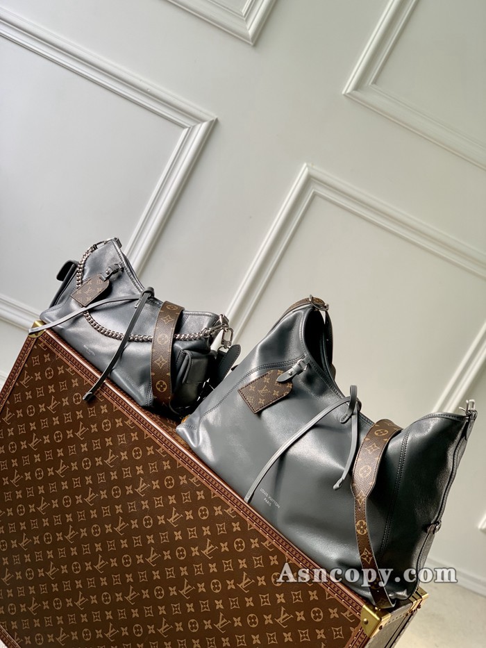 ルイヴィトンラムレザーキャリーオール･バイブ MMショルダーバッグ  M12583トリアノン グレー