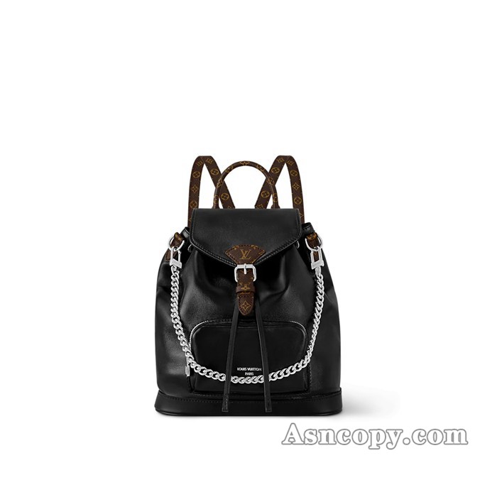 ルイヴィトンラムレザーモンスリ バイブ PMリュックサック  M12587ブラック