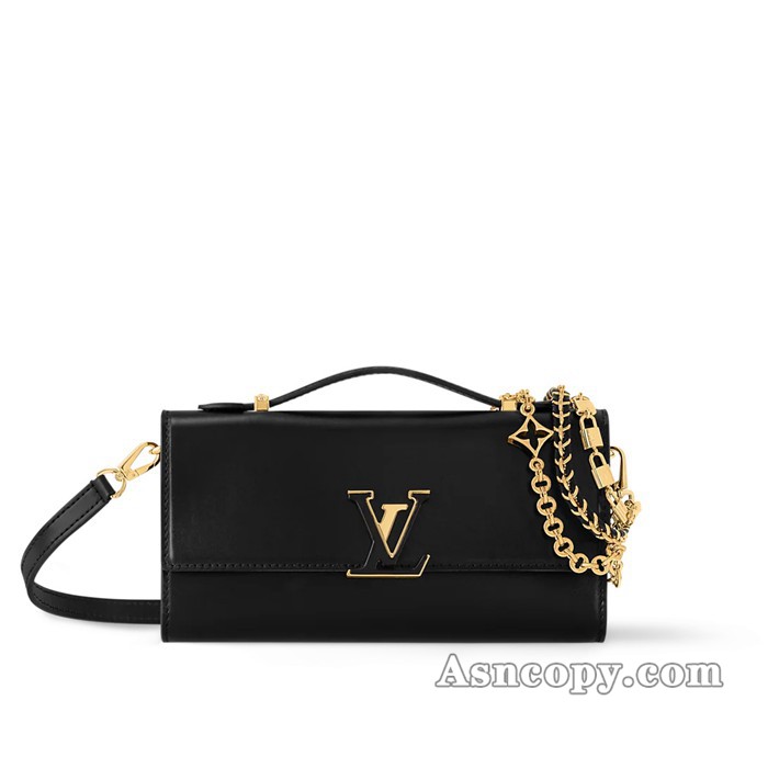 ルイヴィトンカプシーヌ シリーズウォレット オン チェーン･カプシーヌショルダーバッグ  M12710ブラック