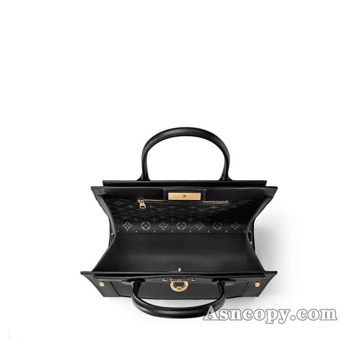 ルイヴィトンカーフレザースティーマーMM ノワールトートバッグ M21248