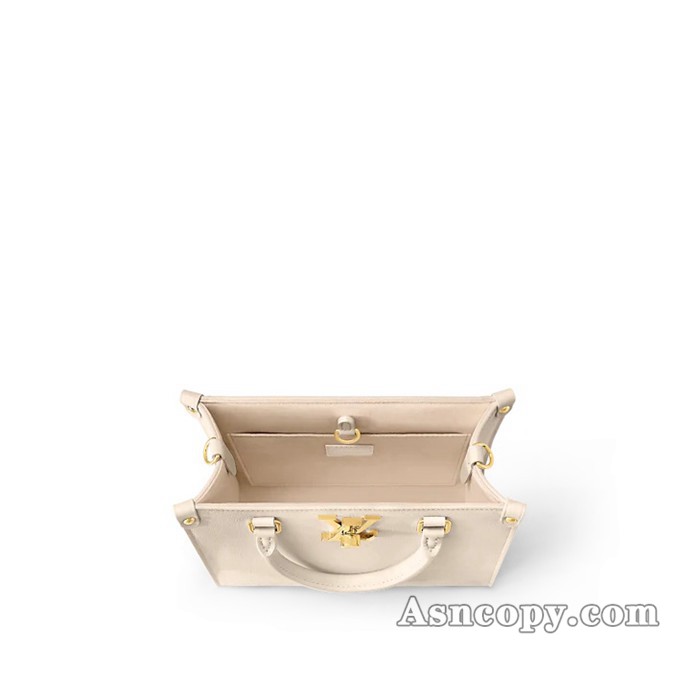 ルイヴィトングレインカーフレザーロック＆ゴートートバッグ  M23637クオーツ