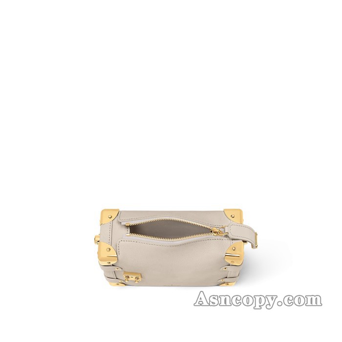 ルイヴィトングレインカーフレザーサイドトランク PMショルダーバッグ  M23915ブラック