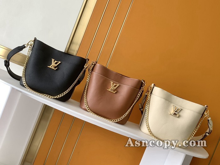 ルイヴィトングレインカーフレザーロック & ウォークショルダーバッグ  M24006ブラック