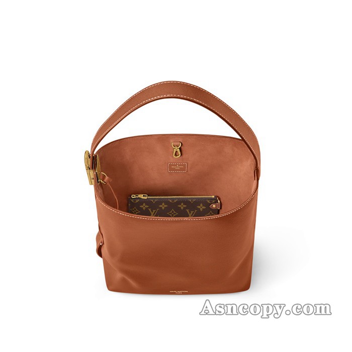 ルイヴィトングレインカーフレザーロウキー･ホーボー MMトートバッグ  M24974コニャック ブラウン