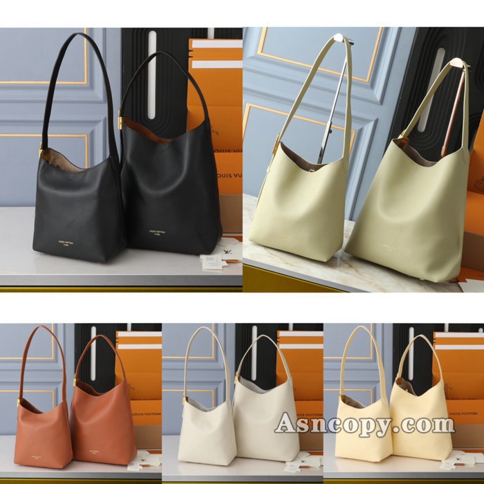 ルイヴィトングレインカーフレザーロウキー・ホーボー MMショルダーバッグ M24988クレイ グリーン