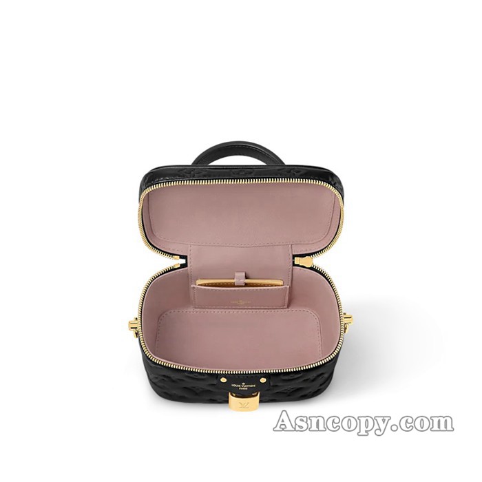 ルイヴィトンラムレザーヴァニティ クッサン PMショルダーバッグ  M25123ブラック