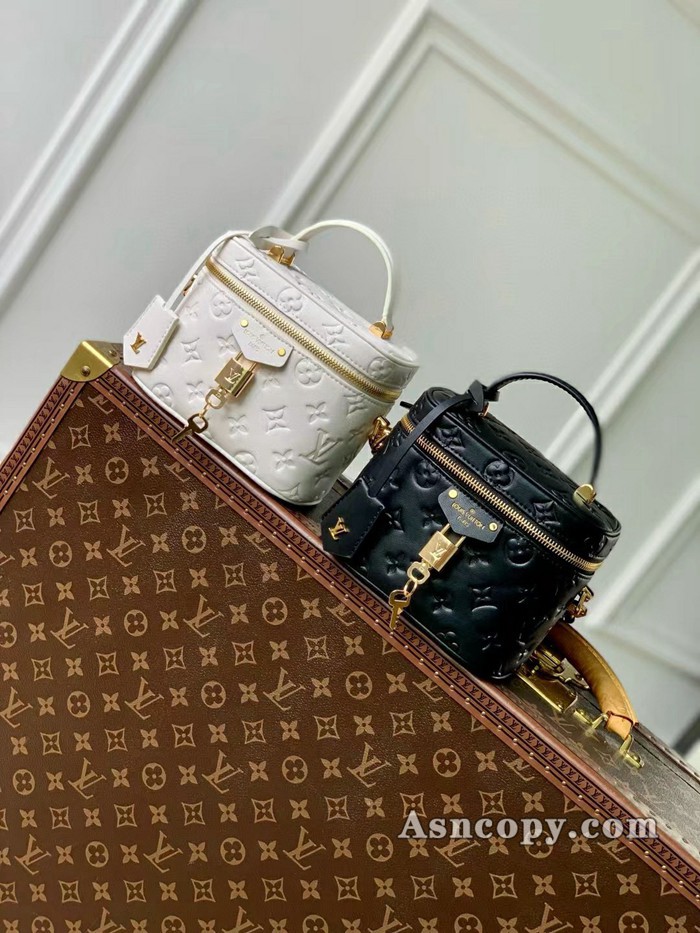 ルイヴィトンラムレザーヴァニティ クッサン PMショルダーバッグ  M25219クレーム