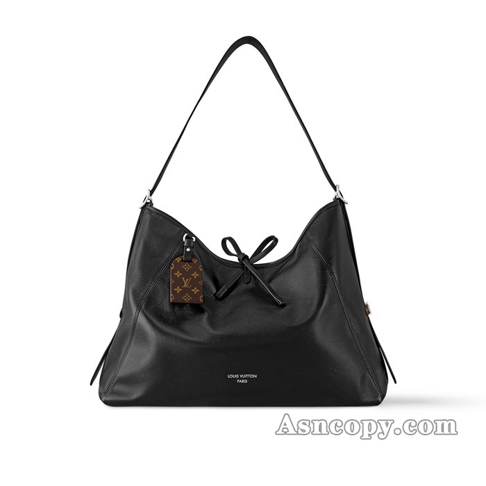 ルイヴィトンラムレザーキャリーオール･バイブ MMトートバッグ  M25143ブラック