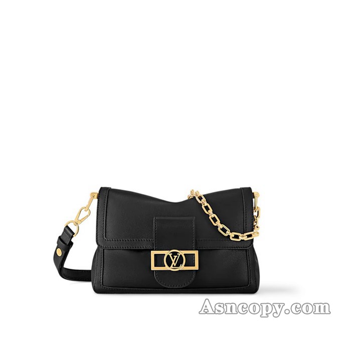 ルイヴィトンカーフレザードーフィーヌ･ソフト MMショルダーバッグ  M25209ブラック