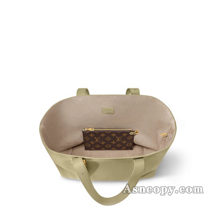 ルイヴィトンカーフレザーロウキー･カバ MMトートバッグ  M25343クレイ グリーン