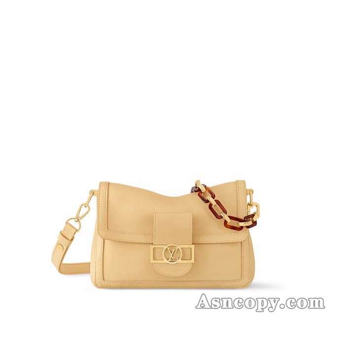 ルイヴィトンカーフレザードーフィーヌ ソフト MMショルダーバッグ  M25451アーバン イエロー