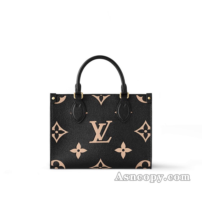 ルイヴィトンモノグラム･アンプラント オンザゴー PMトートバッグ  M45659ブラック ベージュ