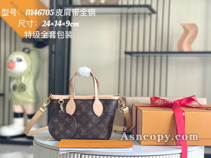 ルイヴィトンモノグラムネヴァーフル BBショルダーバッグ  M46705ベージュ