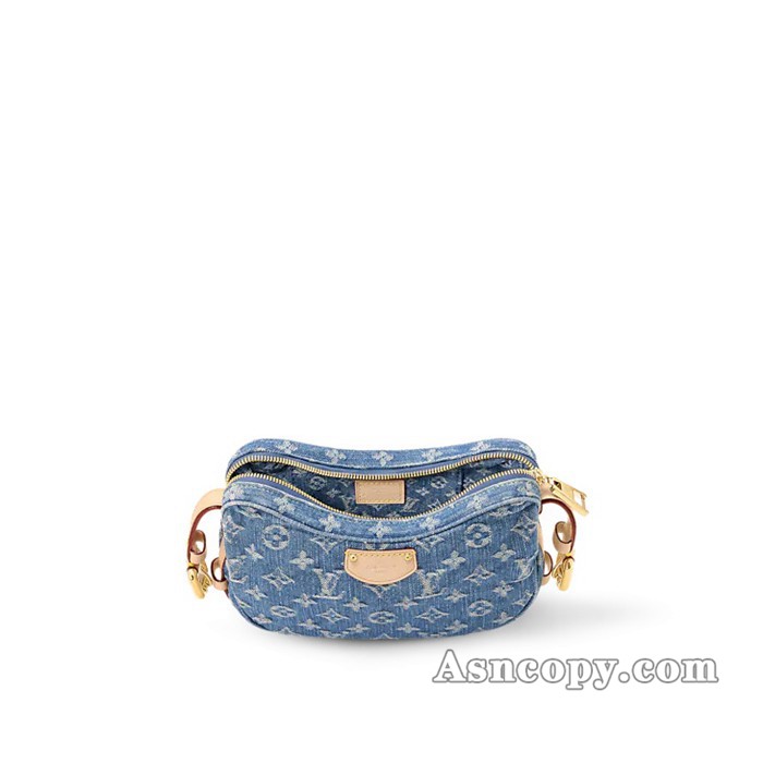 ルイヴィトンモノグラム･デニムクロワッサンショルダーバッグ  M46856ブルーデニム