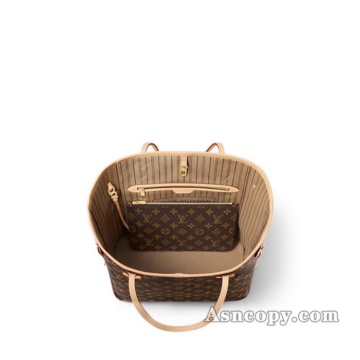 ルイヴィトンモノグラムネヴァーフル MMトートバッグ  M46975ローズベージュ