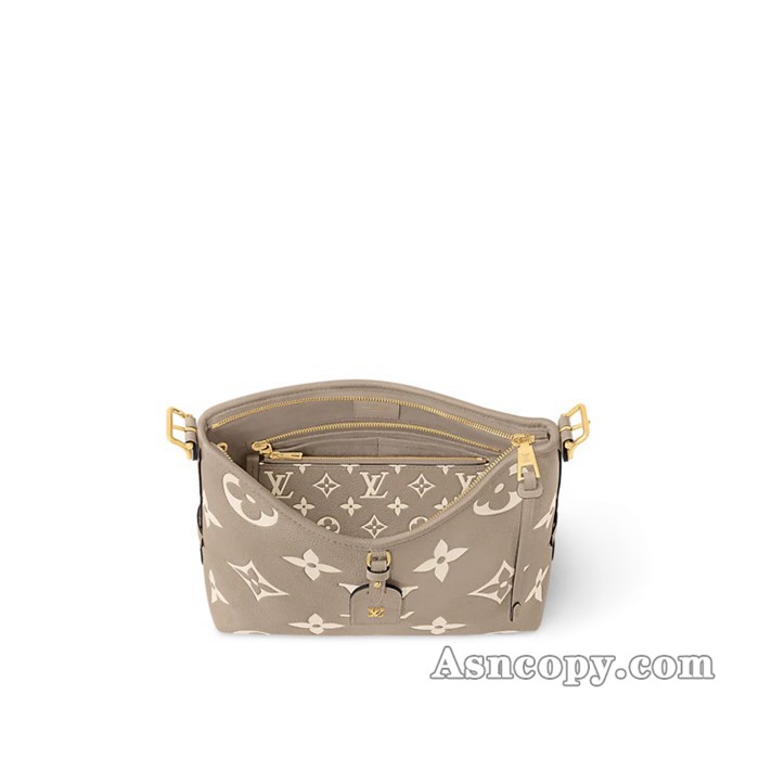ルイヴィトンモノグラム･アンプラントキャリーオール ジップ NM PMショルダーバッグ  M47180トゥルトレール グレー / クレーム ベージュ