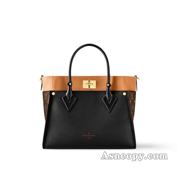 ルイヴィトンカーフレザーオンマイサイド MMトートバッグ  M53823