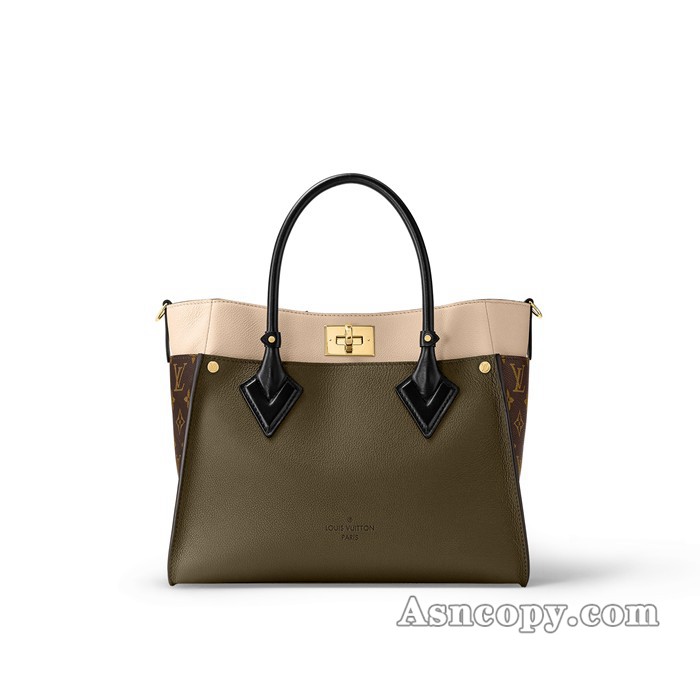 ルイヴィトンカーフレザーオンマイサイド MMトートバッグ  M55302