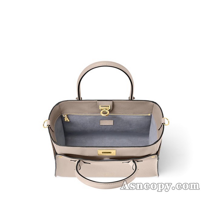 ルイヴィトンカーフレザーオンマイサイド MMトートバッグ M58485