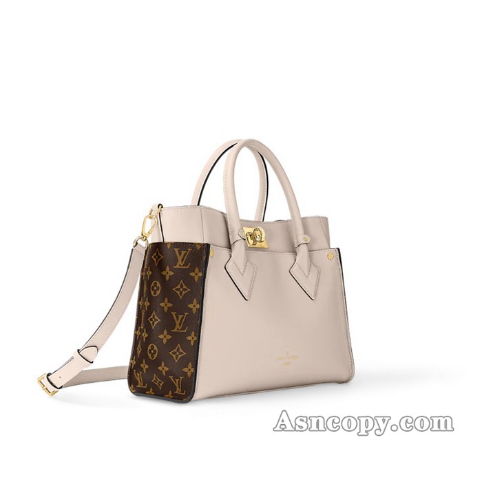 ルイヴィトンカーフレザーオンマイサイド MMトートバッグ M58485