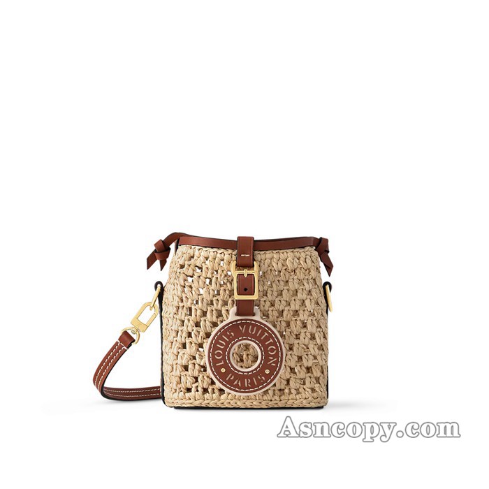 ルイヴィトンラフィア(ヤシ)ノエ･パースショルダーバッグ  M83521ナチュラル / タン
