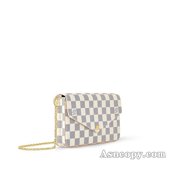 ルイヴィトンダミエ・アズールポシェット・フェリシーショルダーバッグ N40491