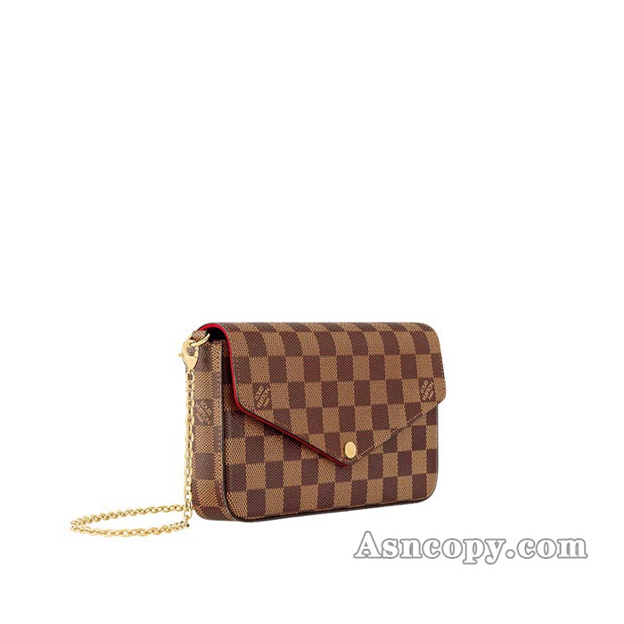 ルイヴィトンダミエポシェット･フェリシーショルダーバッグ  N40492