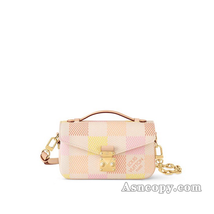 ルイヴィトンダミエ・キャンバスポシェット･メティス EWショルダーバッグ  N40749ピーチ