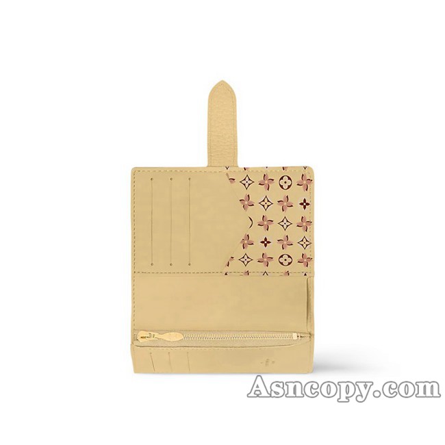 ルイヴィトントリヨンレザーLV ヴェルティカル ウォレット コンパクト財布 M11975バナナ イエロー