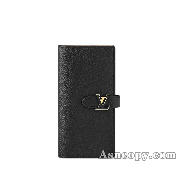 ルイヴィトントリヨンレザーLV ヴェルティカル ウォレット長財布 M81330